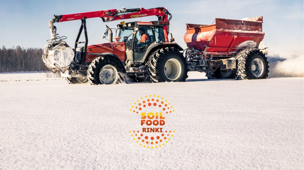 Kalkki talvikalkitus kalkin levitys