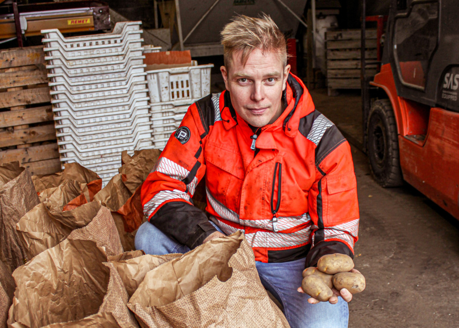 Atte Mäkitalo viljelee tärkkelysperunaa Säkylässä.